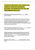 PILATES EXAMINATION TEST PAPER 2026&colon; COMPLETE EXERCISE PHYSIOLOGY QUESTION AND RESPONSE DATA SET FOR HIGH-PROWESS PRACTICE