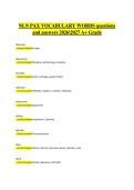 NLN PAX &ndash; Vocabulary Words Questions and Answers 2026&ndash;2027 &vert; Comprehensive nursing entrance exam vocabulary study guide for an A&plus; grade
