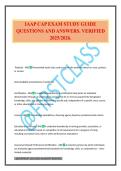 IAAP CAP EXAM STUDY GUIDE QUESTIONS AND ANSWERS&period; VERIFIED 2025&sol;2026&period;