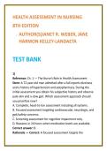 Health Assessment Nursing Test Bank 2026 &vert; Weber & Kelley-Landaeta &vert; Physical Assessment MCQs &vert; Nursing Test Bank