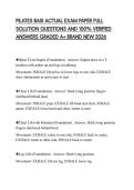 PILATES BASI ACTUAL EXAM PAPER FULL SOLUTION QUESTIONS AND 100&percnt; VERIFIED ANSWERS GRADED A&plus; BRAND NEW 2026
