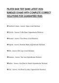 PILATES BASI TEST BANK LATEST 2026 BUNDLED EXAMS WITH COMPLETE CORRECT SOLUTIONS FOR GUARANTEED PASS
