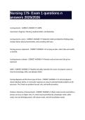 Nursing 175- Exam 1 questions n answers 2025&sol;2026
