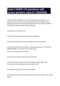 Exam 3 NURS 175 questions with correct answers rated A&plus; 2025&sol;2026