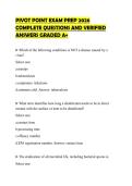 PIVOT POINT EXAM PREP 2026 COMPLETE QUESTIONS AND VERIFIED ANSWERS GRADED A&plus;