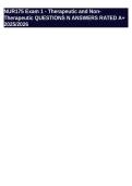NUR175 Exam 1 - Therapeutic and Non-Therapeutic QUESTIONS N ANSWERS RATED A&plus; 2025&sol;2026
