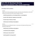 Nurs 175- E1 Nursing & Nursing roles responsibilities fully solved 2025-2026
