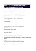 Nurs 175 Final Exam questions n answers rated A&plus; 2025-2026