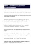 NURS 175 Midterm questions n answers rated A&plus;