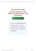 AANP FNP Test Review 2025&sol;2026 &vert; 1000&plus; Verified Questions & Answers