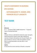 Health Assessment Nursing Test Bank &vert; Weber & Kelley-Landaeta &vert; Nursing Test Bank 2026 &vert; Physical Assessment MCQs