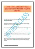 LETRS UNIT 5 ASSESSMENT EXAM QUESTIONS AND ANSWERS&period; VERIFIED 2025&sol;2026&period;