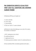 PJM GENERATION DISPATCH EXAM STUDY SHEET 2026 FULL QUESTIONS AND ANSWERS ALREADY PASSED