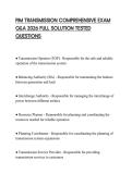 PJM TRANSMISSION COMPREHENSIVE EXAM Q&A 2026 FULL SOLUTION TESTED QUESTIONS