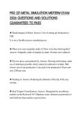 PKG 221 METAL SIMULATION MIDTERM EXAM 2026 QUESTIONS AND SOLUTIONS GUARANTEED TO PASS