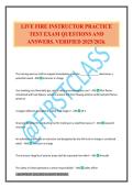 LIVE FIRE INSTRUCTOR PRACTICE TEST EXAM QUESTIONS AND ANSWERS&period; VERIFIED 2025&sol;2026&period;