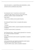 NUR 245 EXAM 1 &vert; QUESTIONS AND ANSWERS &vert; 2026 UPDATE WITH COMPLETE SOLUTION