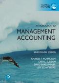 Introduction to Management Accounting by Charles Horngren&comma; Gary L Sundem&comma; David Burgstahler&comma; Jeff Schatberg -17Ed