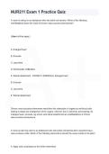 NUR211 Exam 1 Practice Quiz Questions & Answers Study Guide 2025&sol;2026