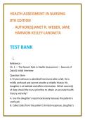 Health Assessment Nursing Test Bank 2026 &vert; Weber & Kelley-Landaeta &vert; Physical Assessment MCQs &vert; Nursing Test Bank