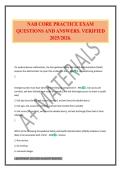 NAB CORE PRACTICE EXAM QUESTIONS AND ANSWERS&period; VERIFIED 2025&sol;2026&period;