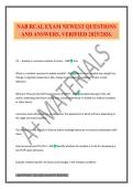NAB RCAL EXAM NEWEST QUESTIONS AND ANSWERS&period; VERIFIED 2025&sol;2026&period;
