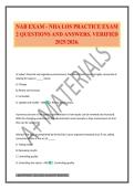 NAB EXAM - NHA LOS PRACTICE EXAM 2 QUESTIONS AND ANSWERS&period; VERIFIED 2025&sol;2026&period;
