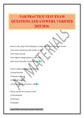 NAB PRACTICE TEST EXAM QUESTIONS AND ANSWERS&period; VERIFIED 2025&sol;2026&period;
