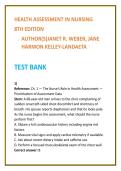 Health Assessment Nursing Test Bank &vert; Weber & Kelley-Landaeta &vert; Nursing Test Bank 2026 &vert; Physical Assessment MCQs