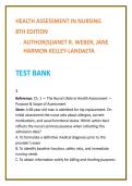 Health Assessment Nursing Test Bank 2026 &vert; Weber & Kelley-Landaeta &vert; Physical Assessment MCQs &vert; Nursing Test Bank