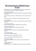 RN Comprehensive 2026&sol;2027 Exam  Review