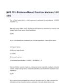 NUR 351 Evidence-Based Practice Modules 3&period;05 & 3&period;06 Questions & Answers 2025&sol;2026