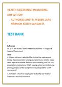 Health Assessment Nursing Test Bank &vert; Weber & Kelley-Landaeta 8th Ed &vert; Physical Assessment MCQs &vert; Nursing Test Bank 2026