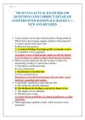 NR 547 CEA ACTUAL EXAM 2026 &vert;150 QUESTIONS AND CORRECT DETAILED ANSWERS WITH RATIONALE &vert;RATED A &plus; &vert; NEW AND REVISED