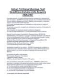 Actual Rn Comprehensive Test  Questions And Accurate Answers  2026&sol;2027 