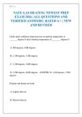 NATE GAS HEATING NEWEST PREP EXAM 2026 &vert; ALL QUESTIONS AND VERIFIED ANSWERS &vert; RATED A &plus; &vert; NEW AND REVISED
