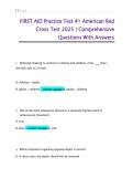First Aid Practice Test 1 2025 &vert; American Red Cross Questions & Answers
