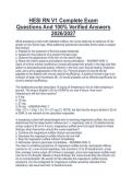 HESI RN V1 Complete Exam  Questions And 100&percnt; Verified Answers  2026&sol;2027
