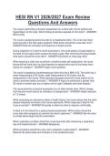 HESI RN V1 2026&sol;2027 Exam Review  Questions And Answers