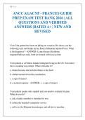 ANCC AGACNP - FRANCES GUIDE PREP EXAM TEST BANK 2026 &vert; ALL QUESTIONS AND VERIFIED ANSWERS &vert;RATED A&plus; &vert; NEW AND REVISED