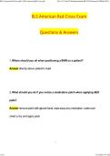 BLS American Red Cross 2026&sol;2027 &ndash; Newest Version with Actual Exam Questions and 100&percnt; Correct Answers