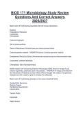 BIOD 171 Microbiology Study Review  Questions And Correct Answers  2026&sol;2027 