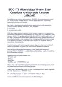 BIOD 171 Microbiology Written Exam  Questions And Accurate Answers  2026&sol;2027