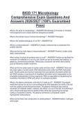 BIOD 171 Microbiology  Comprehensive Exam Questions And  Answers 2026&sol;2027 &lpar;100&percnt; Guaranteed  Pass&rpar; 