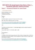 MGT MATH 222 Jamal Kasim's Quiz History&colon; Week 1 &ndash; Homework 2026-2027 Ashford University