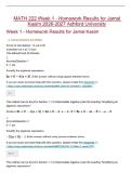 MATH 222 Week 1 - Homework Results for Jamal Kasim 2026-2027 Ashford University