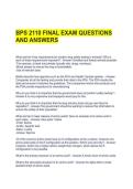 BPS 2110 FINAL EXAM QUESTIONS AND ANSWERS