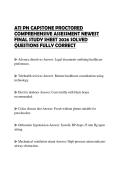 ATI PN CAPSTONE PROCTORED COMPREHENSIVE ASSESSMENT NEWEST FINAL STUDY SHEET 2026 SOLVED QUESTIONS FULLY CORRECT