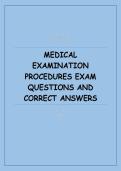 Medical Examination Procedures &ndash; Exam Questions and Correct Answers