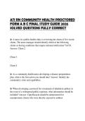 ATI RN COMMUNITY HEALTH PROCTORED FORM A B C FINAL STUDY GUIDE 2026 SOLVED QUESTIONS FULLY CORRECT